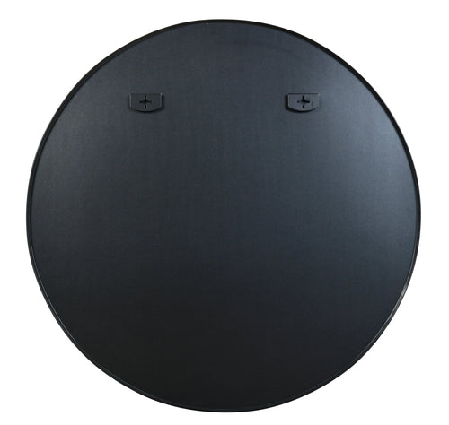 39 Inch Black Metal Framed Round Bathrrom Mirror for Wall.